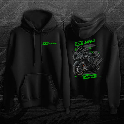 Kawasaki Ninja ZX-14R 2014-16 Hoodie - Motorcycle Sweatshirt for Riders
