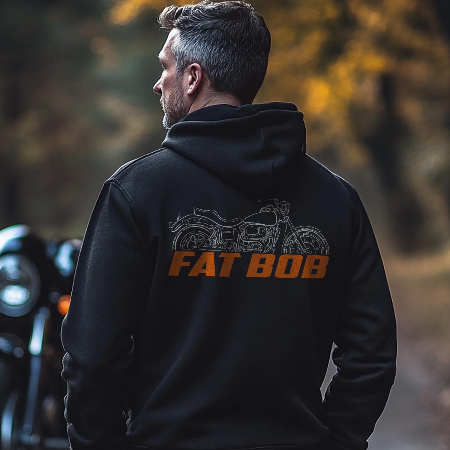 Harley-Davidson FXEF Fat Bob 1979-1985 Inspired Hoodie - Biker Motorcycle Sweatshirt