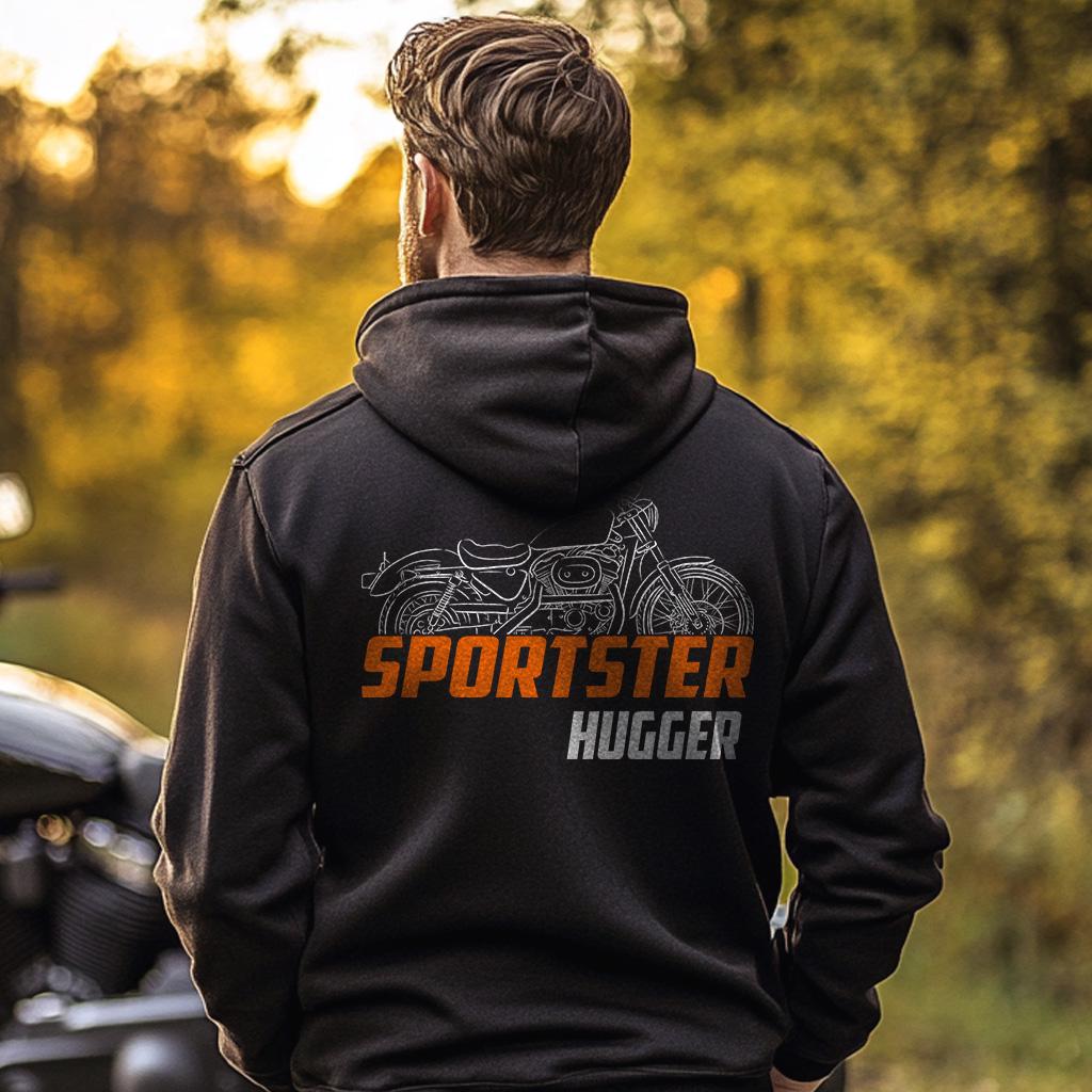 Harley-Davidson Sportster XLH 883 Hugger Inspired Hoodie - Biker Motorcycle Sweatshirt