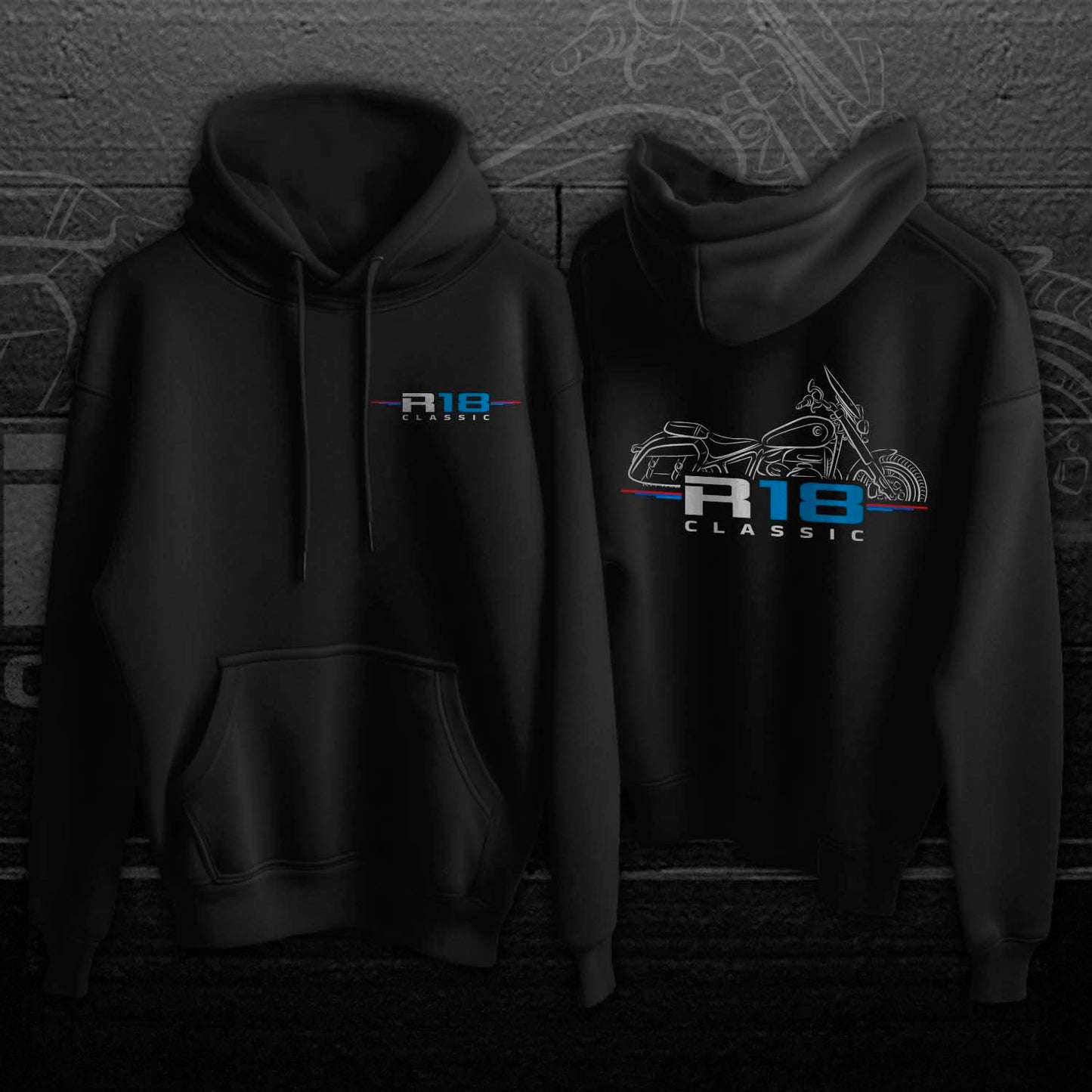 BMW R 18 Hoodie - Motorcycle Sweatshirt for Motorrad Riders