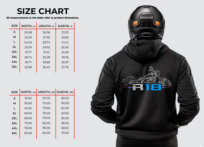 BMW R 18 Hoodie - Motorcycle Sweatshirt for Motorrad Riders
