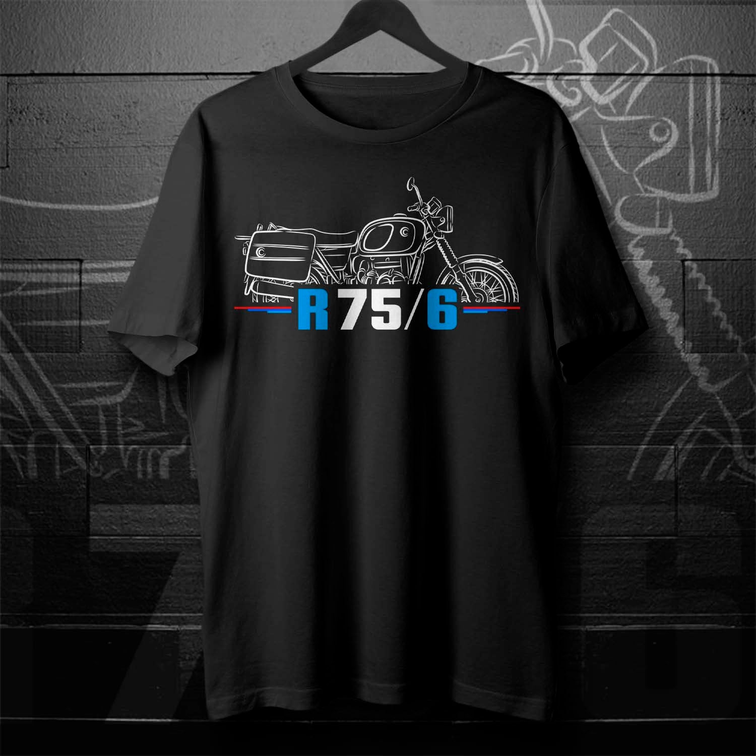 BMW R75/6 T-Shirt - Motorcycle Tee Shirt for Motorrad Riders
