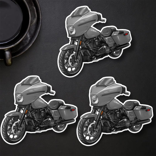 Harley Street Glide FLHX 2024 Stickers - Set of 3 Biker Motorcycle Decals