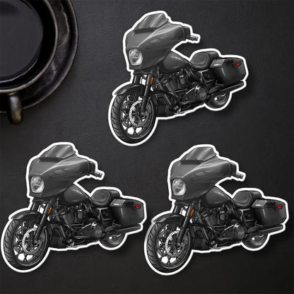 Harley Street Glide FLHX 2024 Stickers - Set of 3 Biker Motorcycle Decals