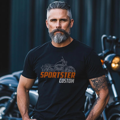 Harley-Davidson Sportster XLH 883 Custom Inspired T-Shirt - Biker Motorcycle Tee Shirt