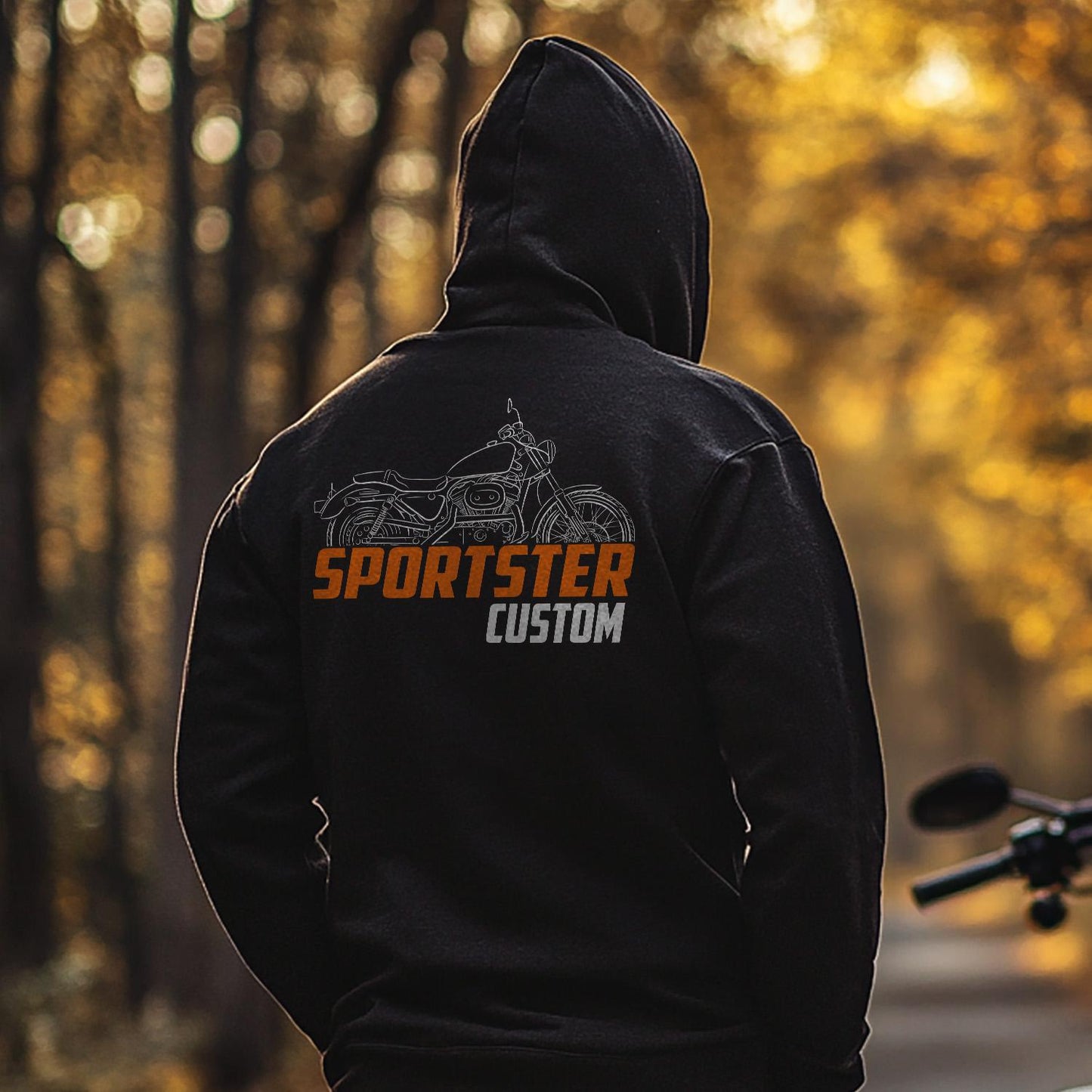 Harley-Davidson Sportster XLH 883 Custom Inspired Hoodie - Biker Motorcycle Sweatshirt