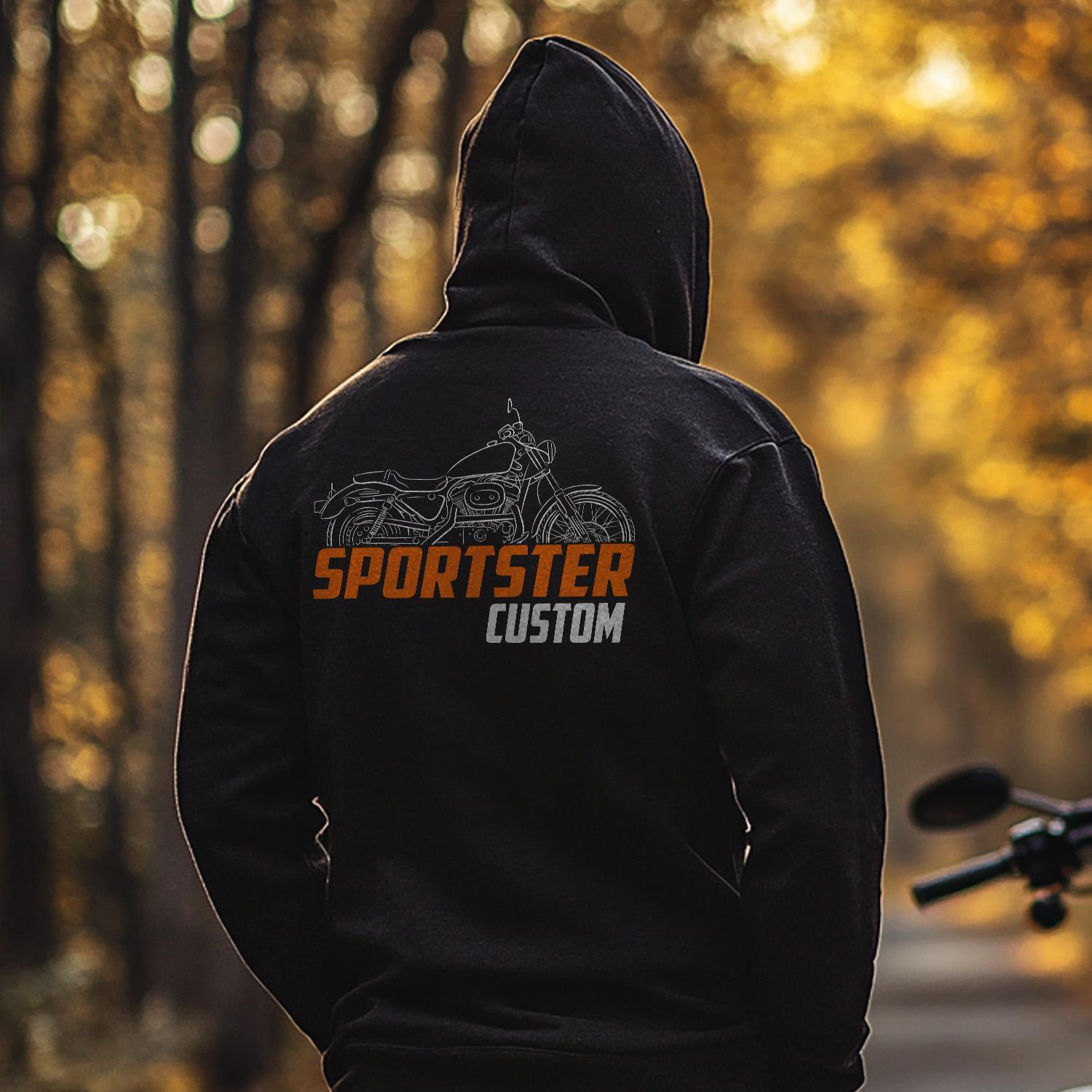 Harley-Davidson Sportster XLH 883 Custom Inspired Hoodie - Biker Motorcycle Sweatshirt