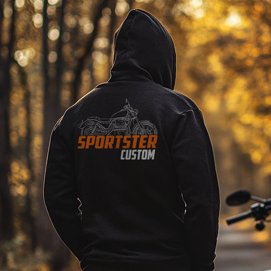 Harley-Davidson Sportster XLH 883 Custom Inspired Hoodie - Biker Motorcycle Sweatshirt