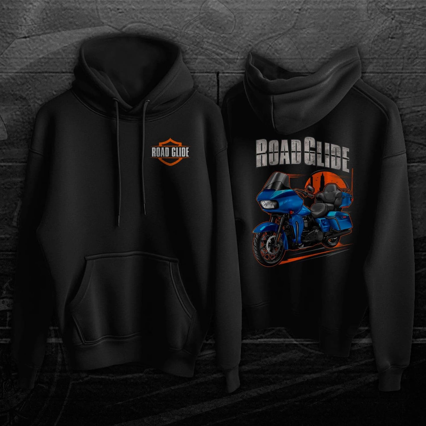 Harley Road Glide Limited FLTRK 2024 Inspired Hoodie - Biker Motorcycle Sweatshirt