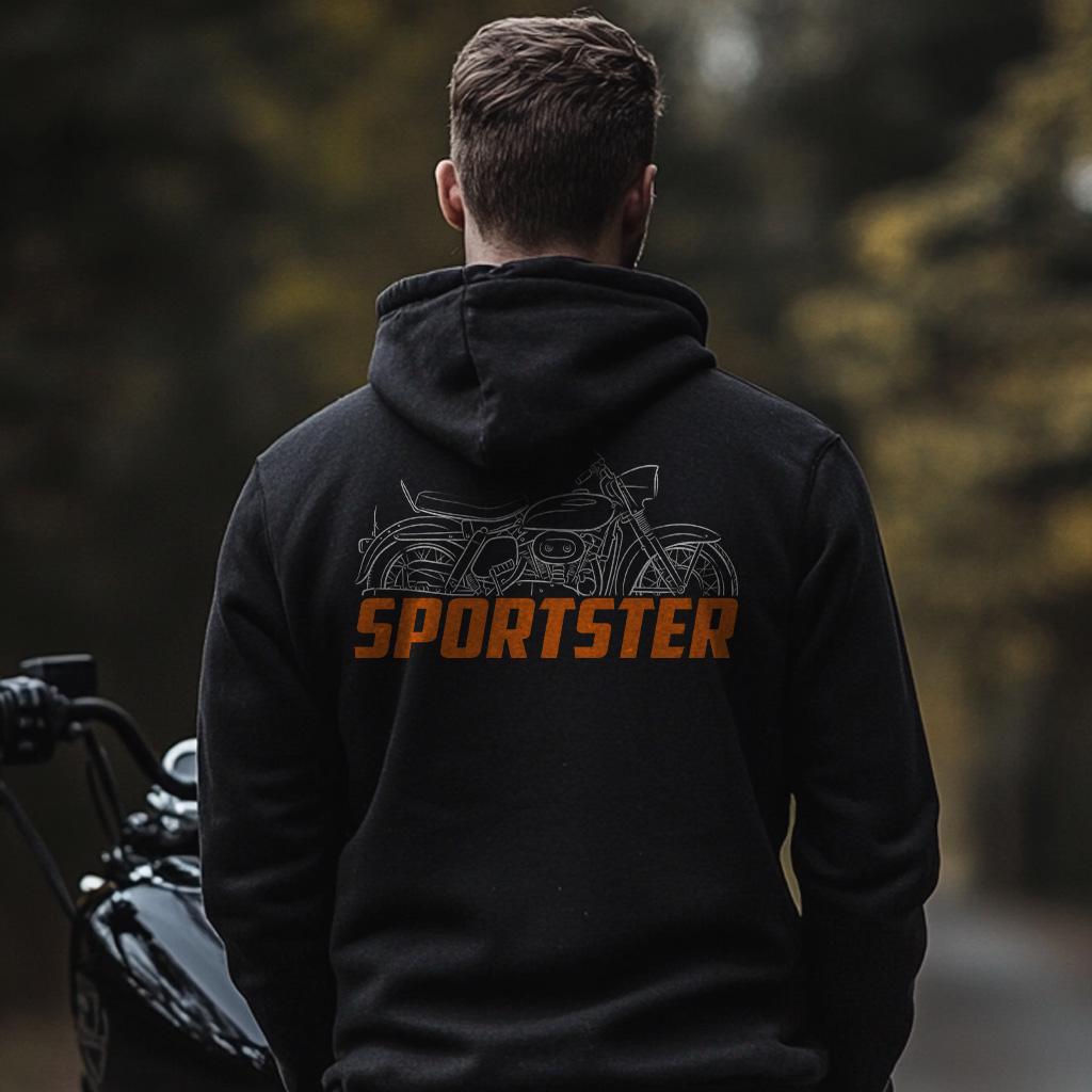 Harley-Davidson Sportster XLB 883 1966 Roadster Inspired Hoodie - Biker Motorcycle Sweatshirt