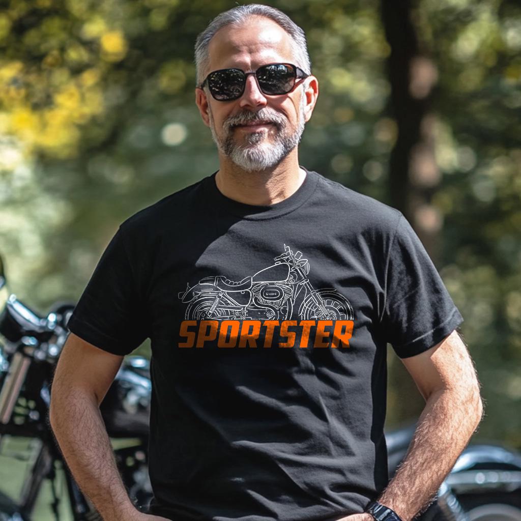 Harley-Davidson Sportster XL 883R Inspired T-Shirt - Biker Motorcycle Tee Shirt