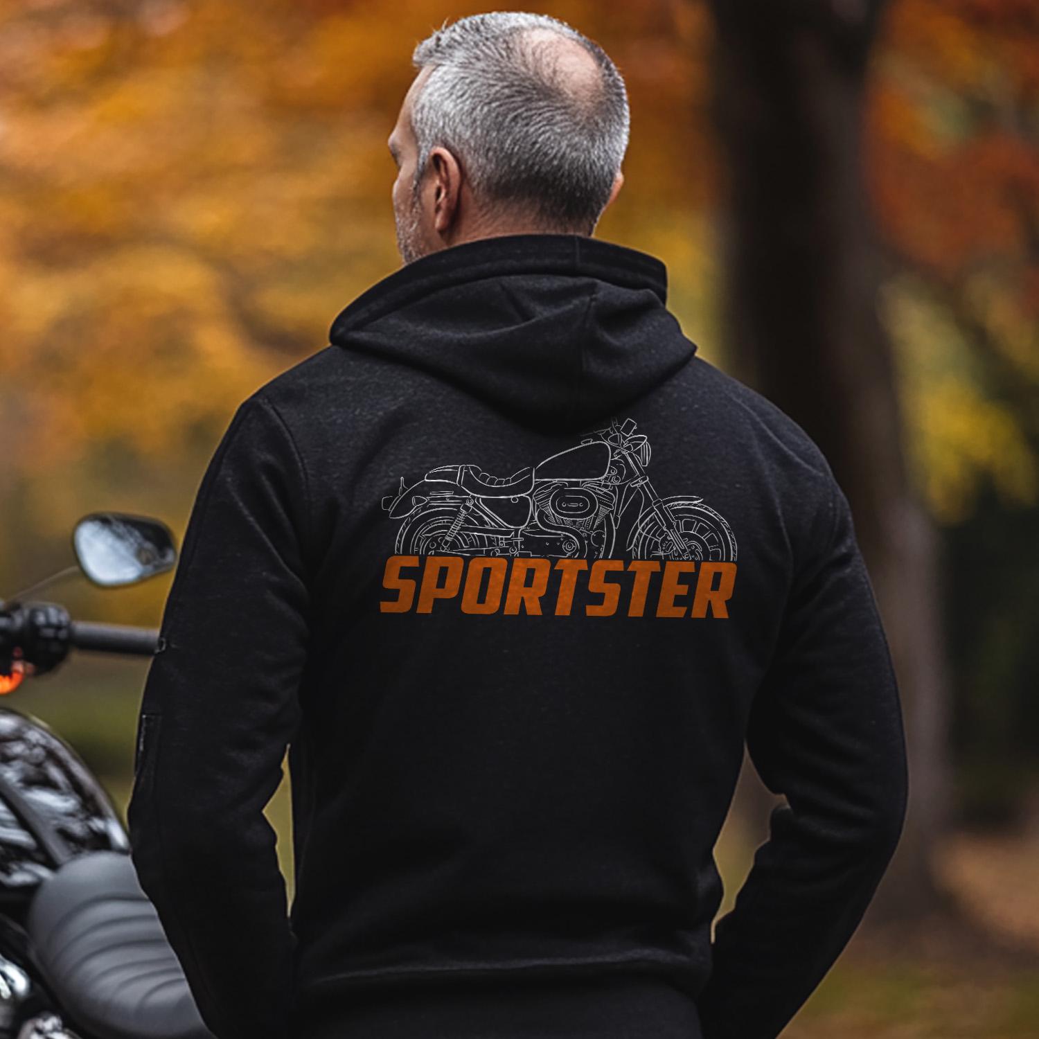 Harley-Davidson Sportster XL 883R Inspired Hoodie - Biker Motorcycle Sweatshirt