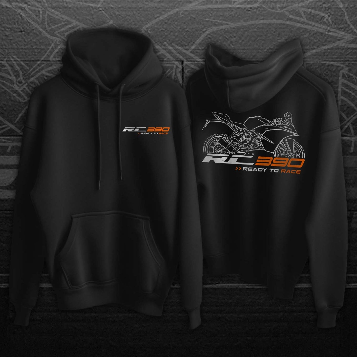KTM RC 390 Hoodie - Motorcycle Sweatshirt for Riders