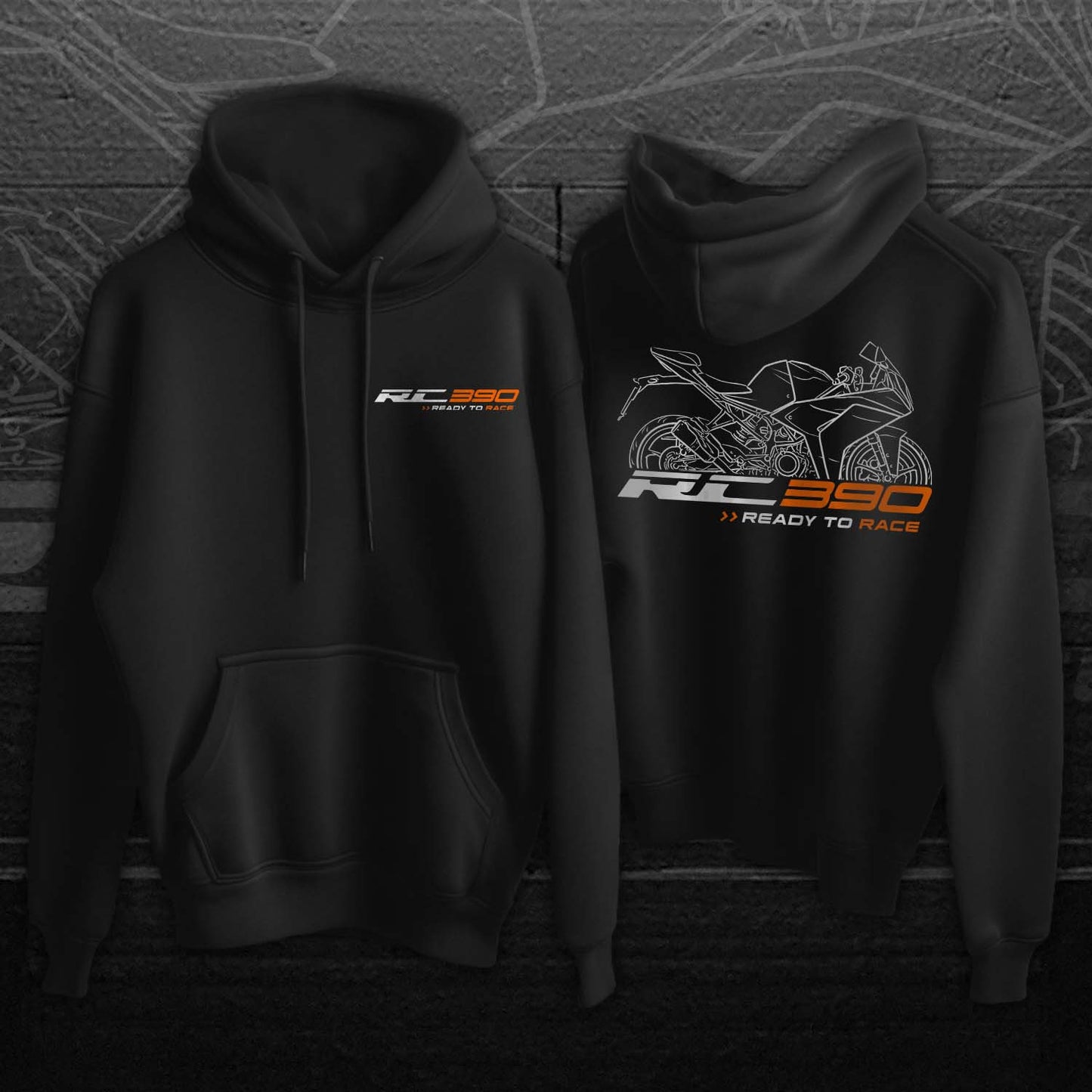 KTM RC 390 Hoodie - Motorcycle Sweatshirt for Riders