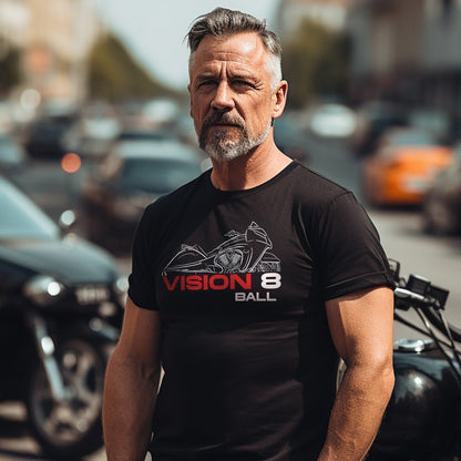 Victory Vision 8 Ball T-Shirt - Motorcycle Tee Shirt for Bikers