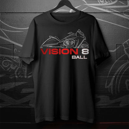 Victory Vision 8 Ball T-Shirt - Motorcycle Tee Shirt for Bikers