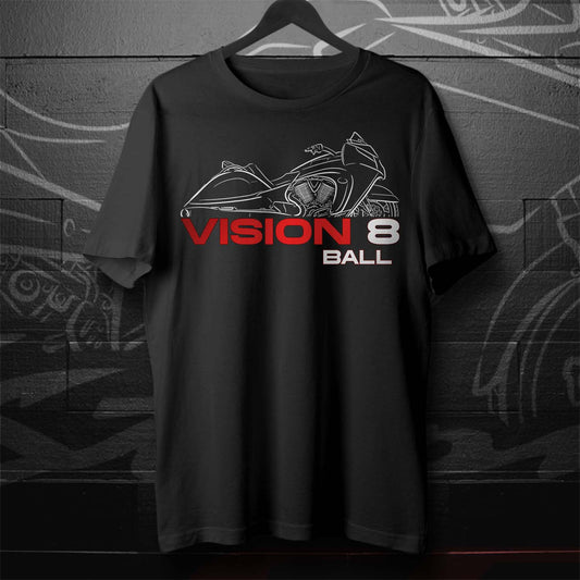 Victory Vision 8 Ball T-Shirt - Motorcycle Tee Shirt for Bikers