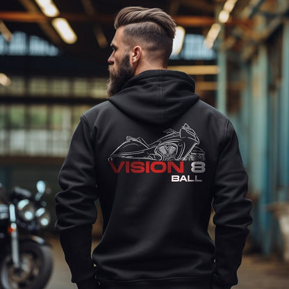 Victory Vision 8 Ball Hoodie - Motorcycle Sweatshirt for Bikers