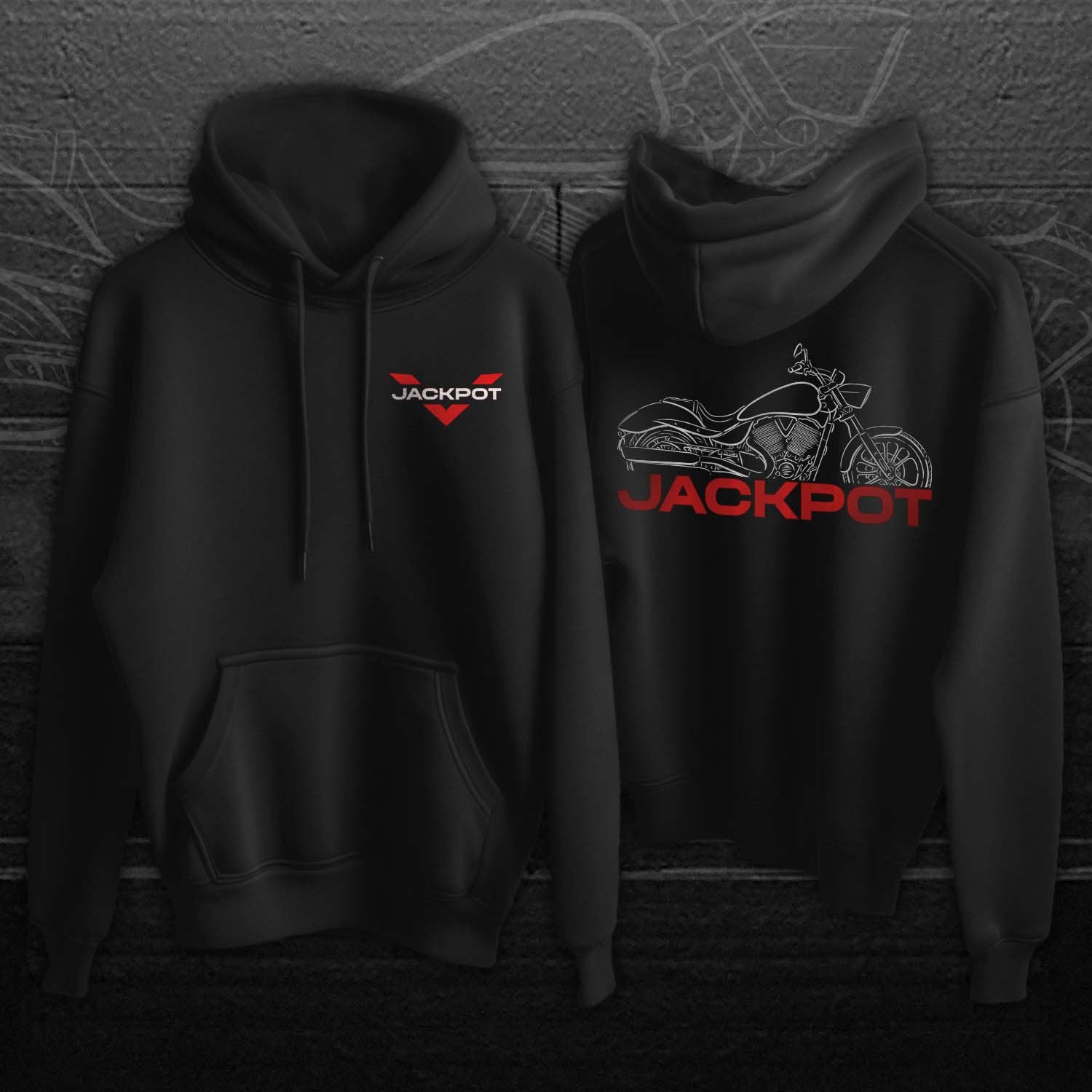 Victory Arlen Ness Jackpot Hoodie - Motorcycle Sweatshirt for Bikers