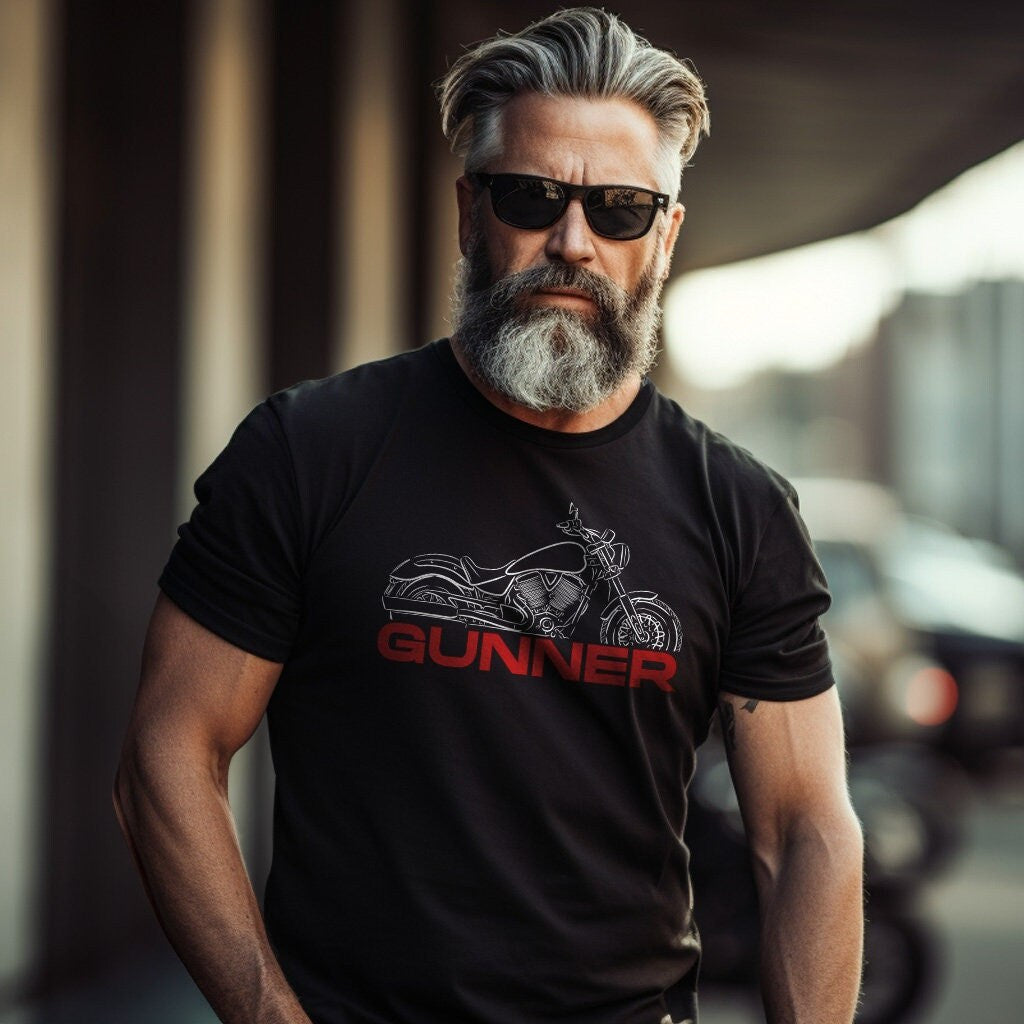 Victory Gunner T-Shirt - Motorcycle Tee Shirt for Bikers