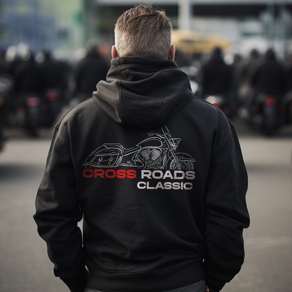 Victory Cross Roads Classic Hoodie - Motorcycle Sweatshirt for Bikers