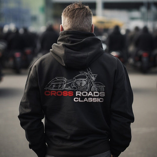 Victory Cross Roads Classic Hoodie - Motorcycle Sweatshirt for Bikers