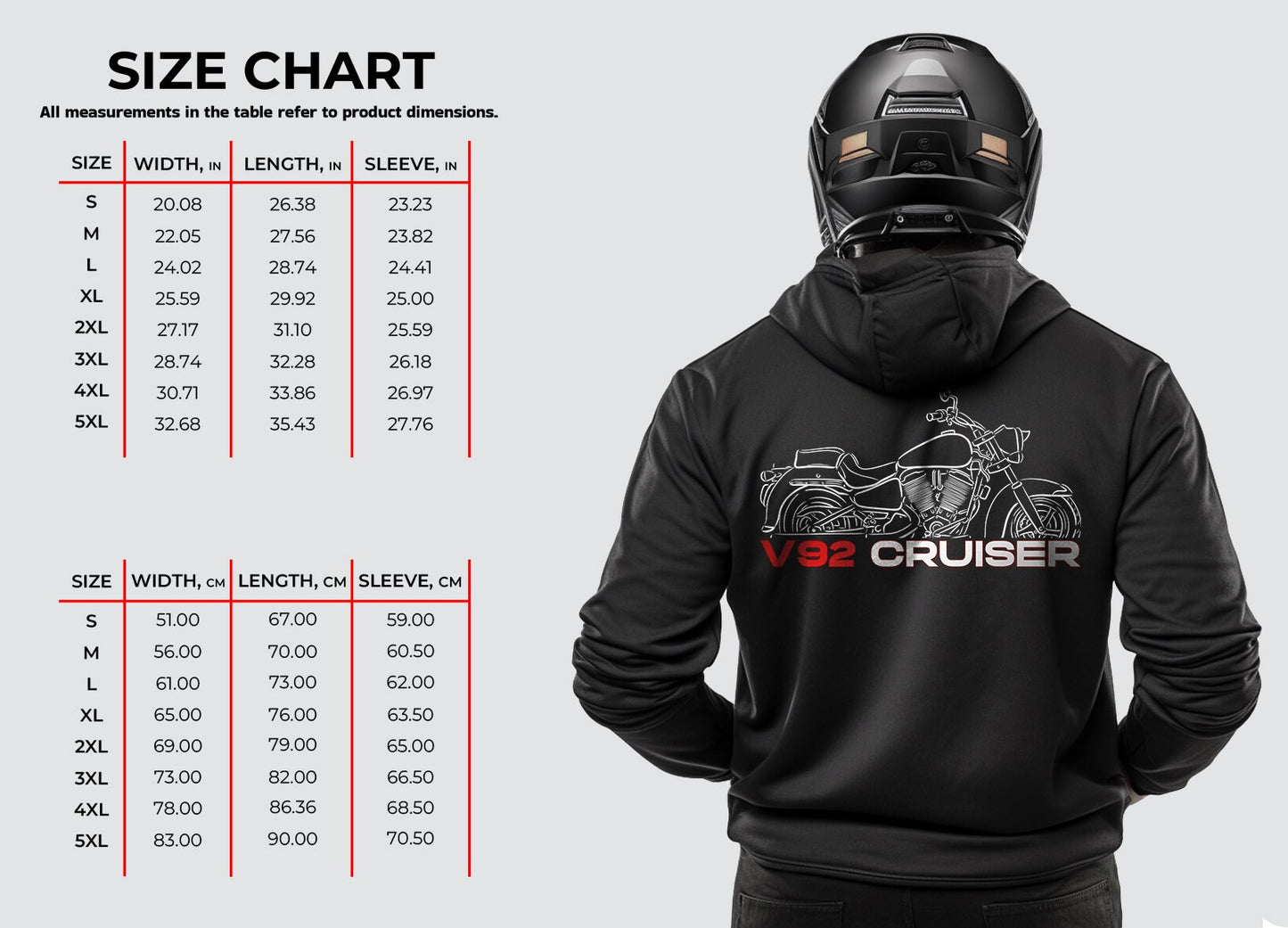 Victory V92 Hoodie - Motorcycle Sweatshirt for Bikers