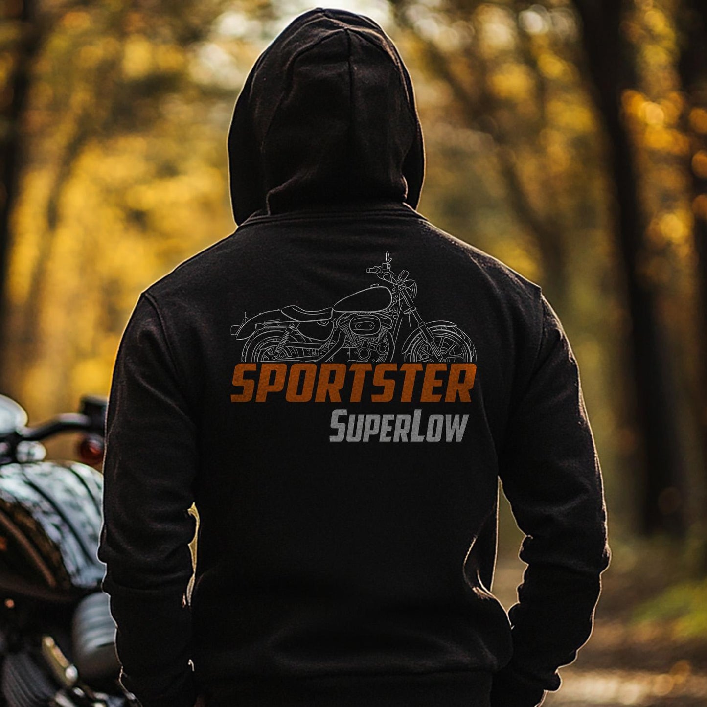 Harley-Davidson Sportster XL 883 SuperLow Inspired Hoodie - Biker Motorcycle Sweatshirt