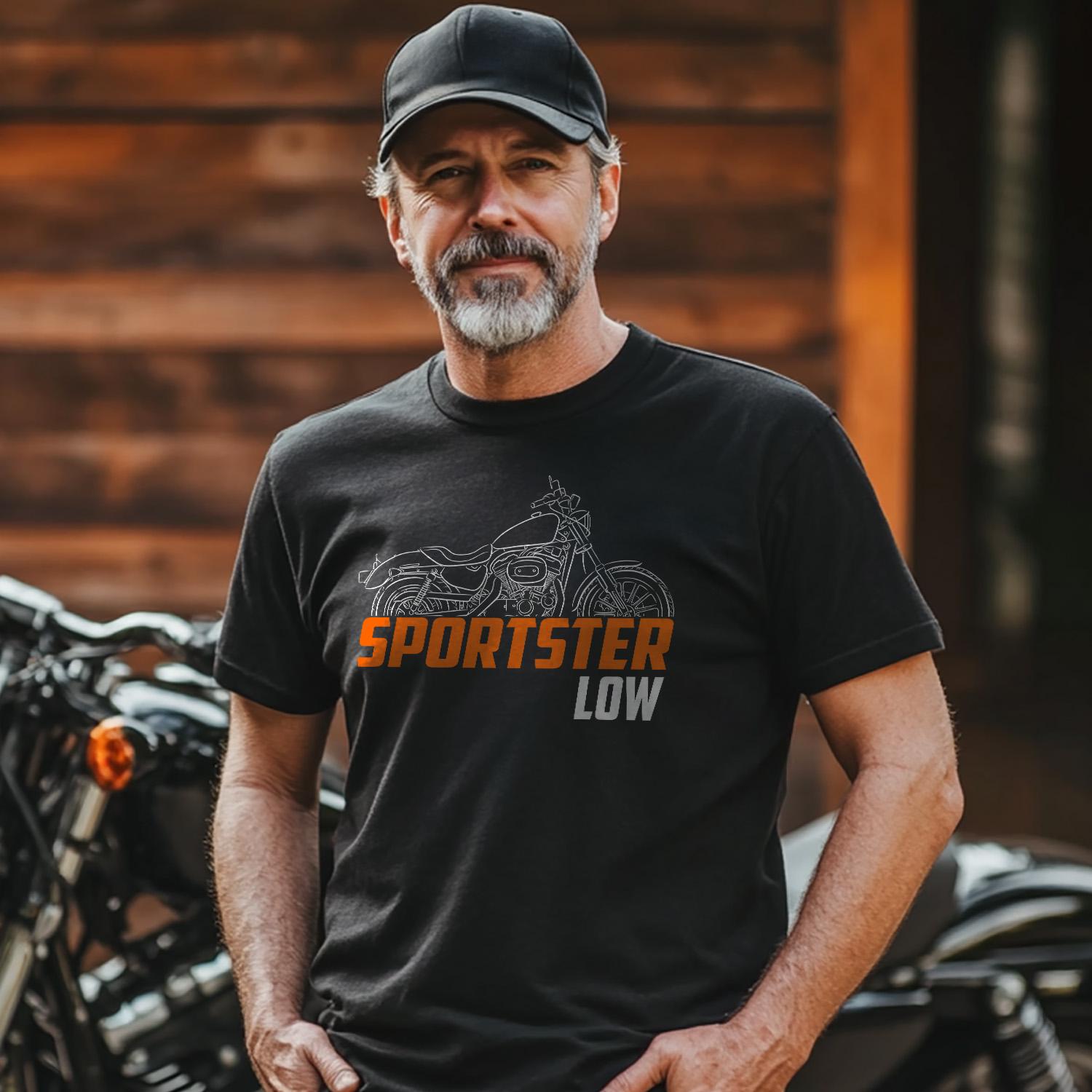 Harley-Davidson Sportster XL 883 Low Inspired T-Shirt - Biker Motorcycle Tee Shirt