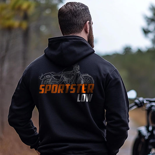 Harley-Davidson Sportster XL 883 Low Inspired Hoodie - Biker Motorcycle Sweatshirt