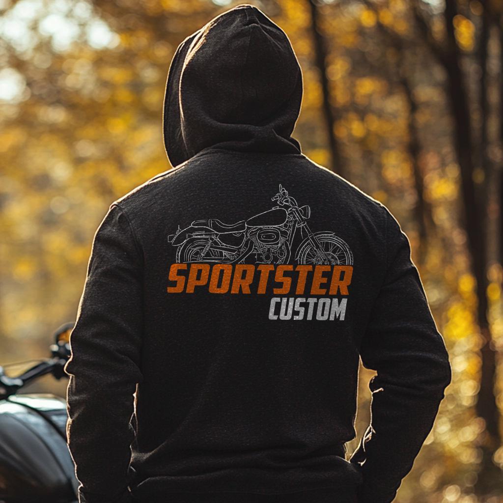Harley-Davidson Sportster XL 883 Custom Inspired Hoodie - Biker Motorcycle Sweatshirt
