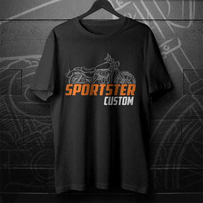 Harley-Davidson Sportster XL 883 Custom Inspired T-Shirt - Biker Motorcycle Tee Shirt