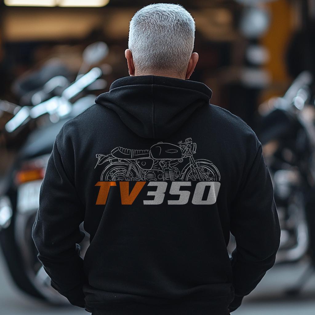 Harley-Davidson TV 350 1972 Inspired Hoodie - Biker Motorcycle Sweatshirt