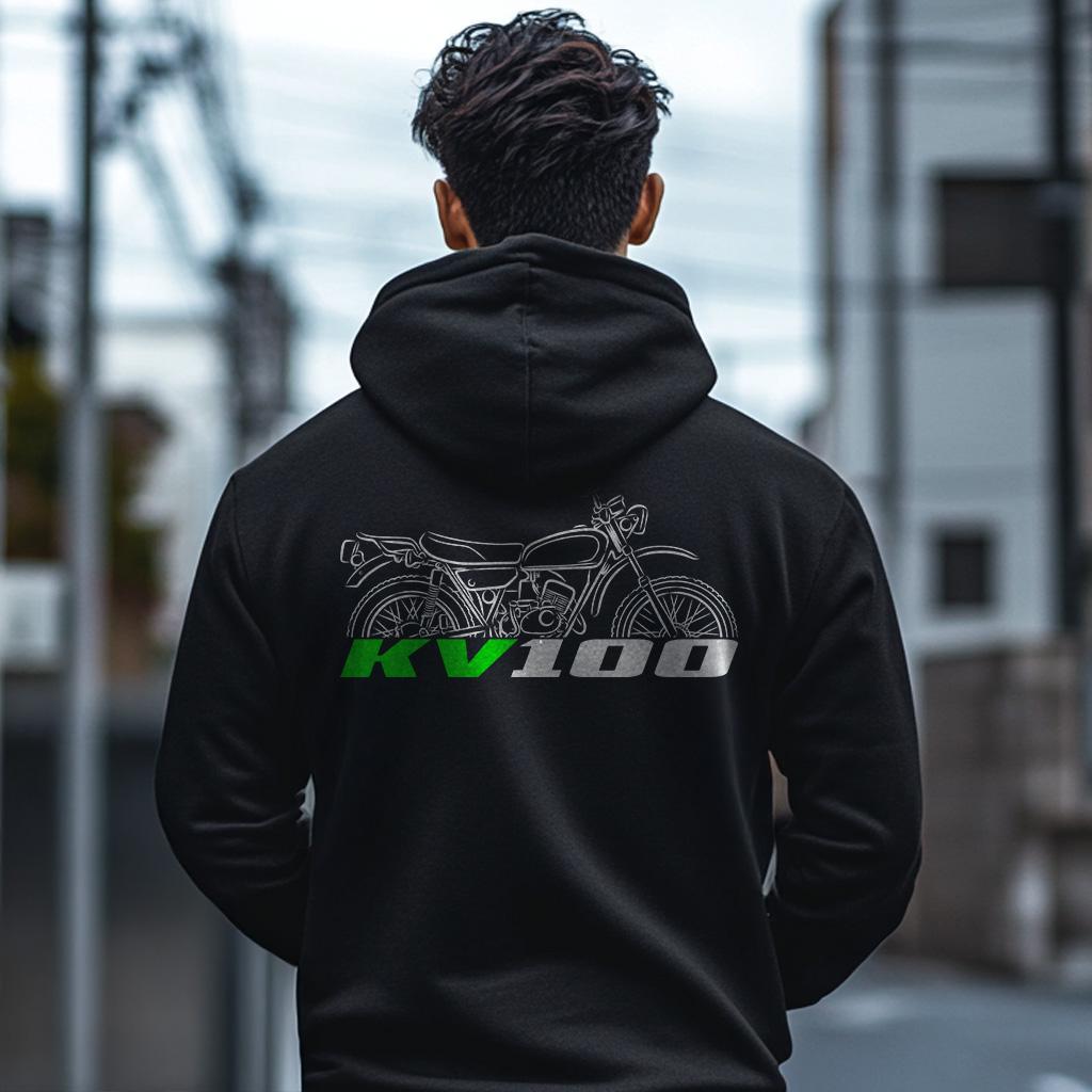 Kawasaki KV100 Inspired Hoodie - Motorcycle Sweatshirt for Riders