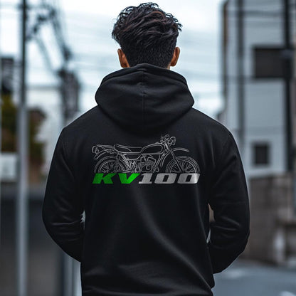 Kawasaki KV100 Inspired Hoodie - Motorcycle Sweatshirt for Riders