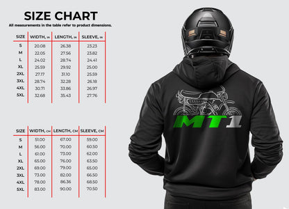 Kawasaki MT1 Inspired Hoodie - Motorcycle Sweatshirt for Riders