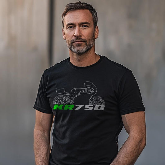 Kawasaki KR750 Inspired T-Shirt - Motorcycle Tee Shirt for Riders