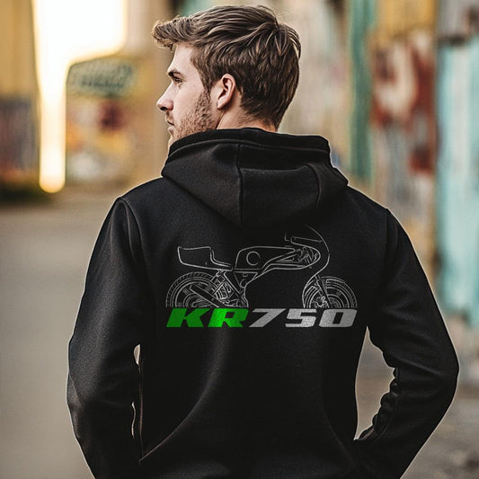 Kawasaki KR750 Inspired Hoodie - Motorcycle Sweatshirt for Riders