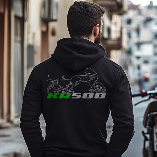 Kawasaki KR500 Inspired Hoodie - Motorcycle Sweatshirt for Riders