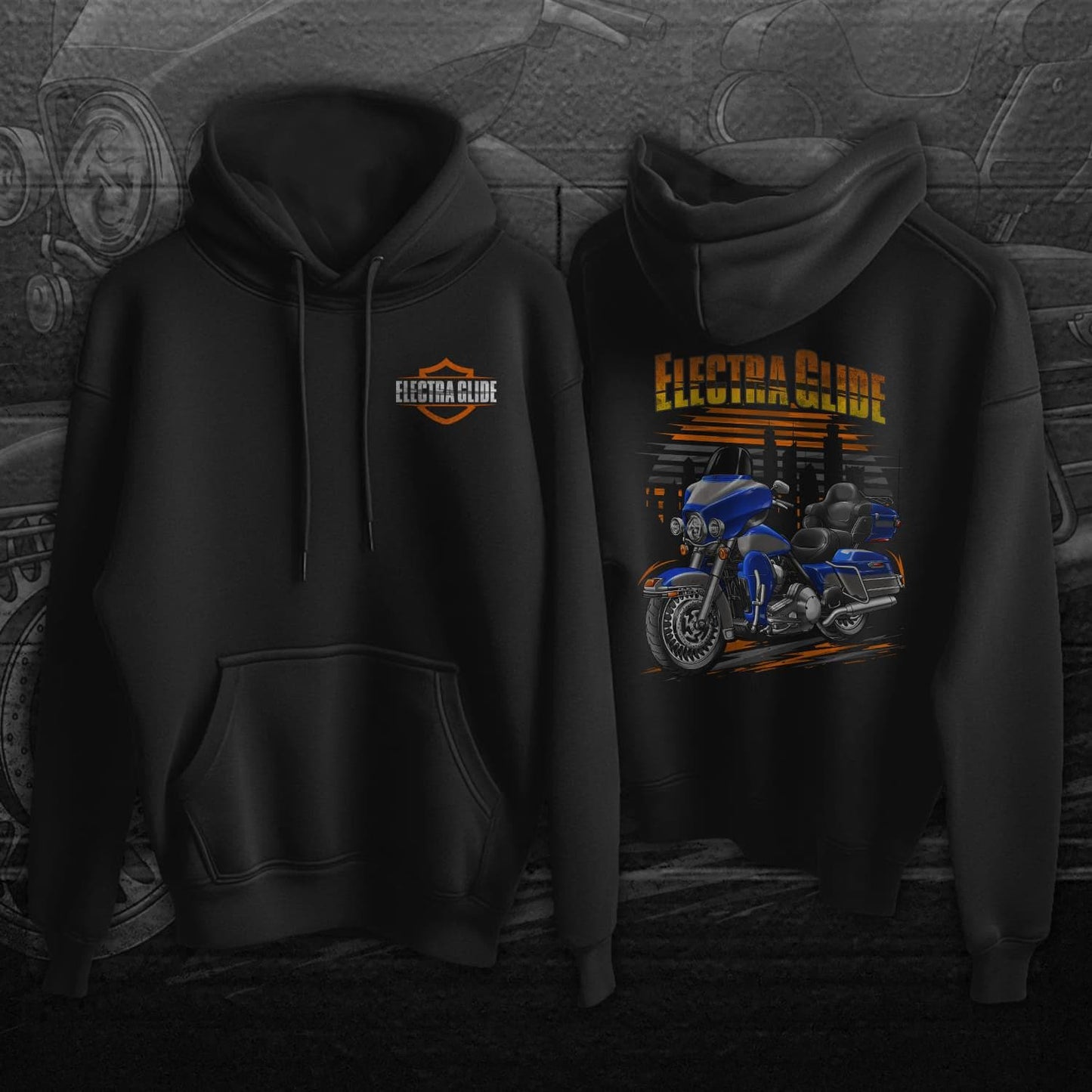 Harley Electra Glide Ultra Classic FLHTCU & FLHTCUI 2009-10 Inspired Hoodie - Biker Motorcycle Sweatshirt