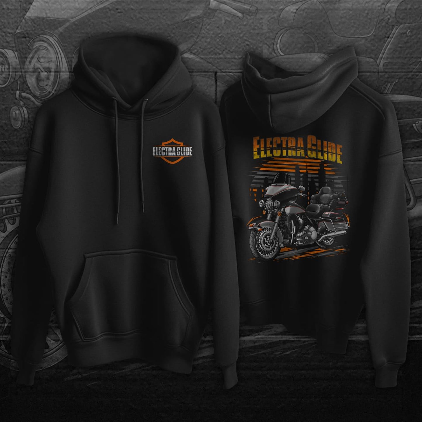 Harley Electra Glide Ultra Classic FLHTCU & FLHTCUI 2009-10 Inspired Hoodie - Biker Motorcycle Sweatshirt
