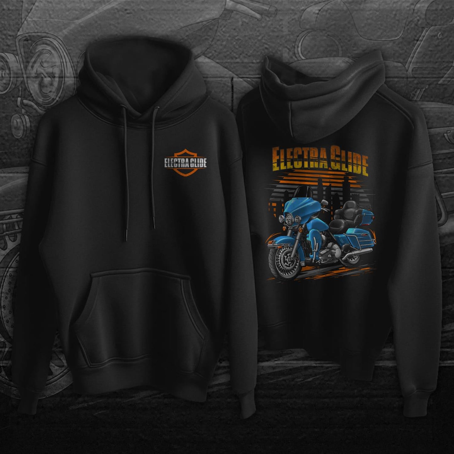 Harley Electra Glide Ultra Classic FLHTCU & FLHTCUI 2011 Inspired Hoodie - Biker Motorcycle Sweatshirt