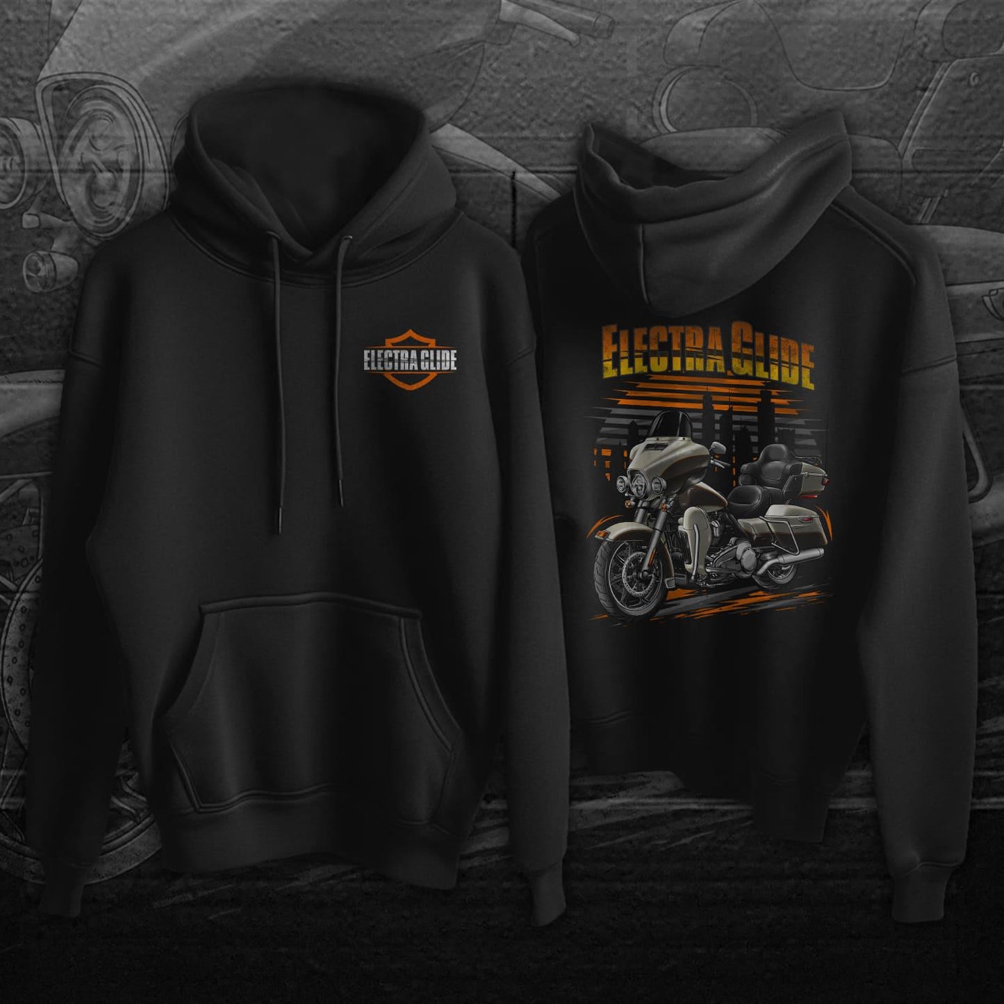 Harley Electra Glide Ultra Classic FLHTCU & FLHTCUI 2014 Inspired Hoodie - Biker Motorcycle Sweatshirt