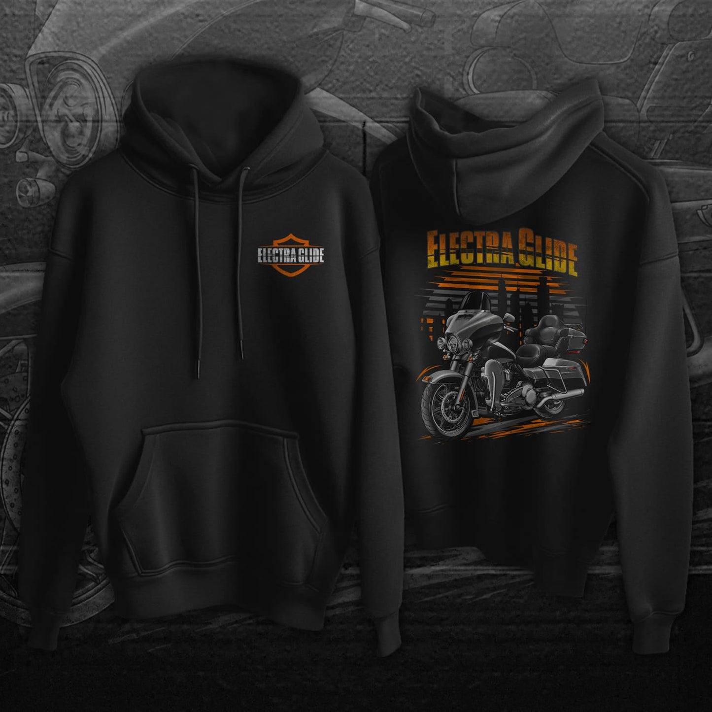 Harley Electra Glide Ultra Classic FLHTCU & FLHTCUI 2016-18 Inspired Hoodie - Biker Motorcycle Sweatshirt