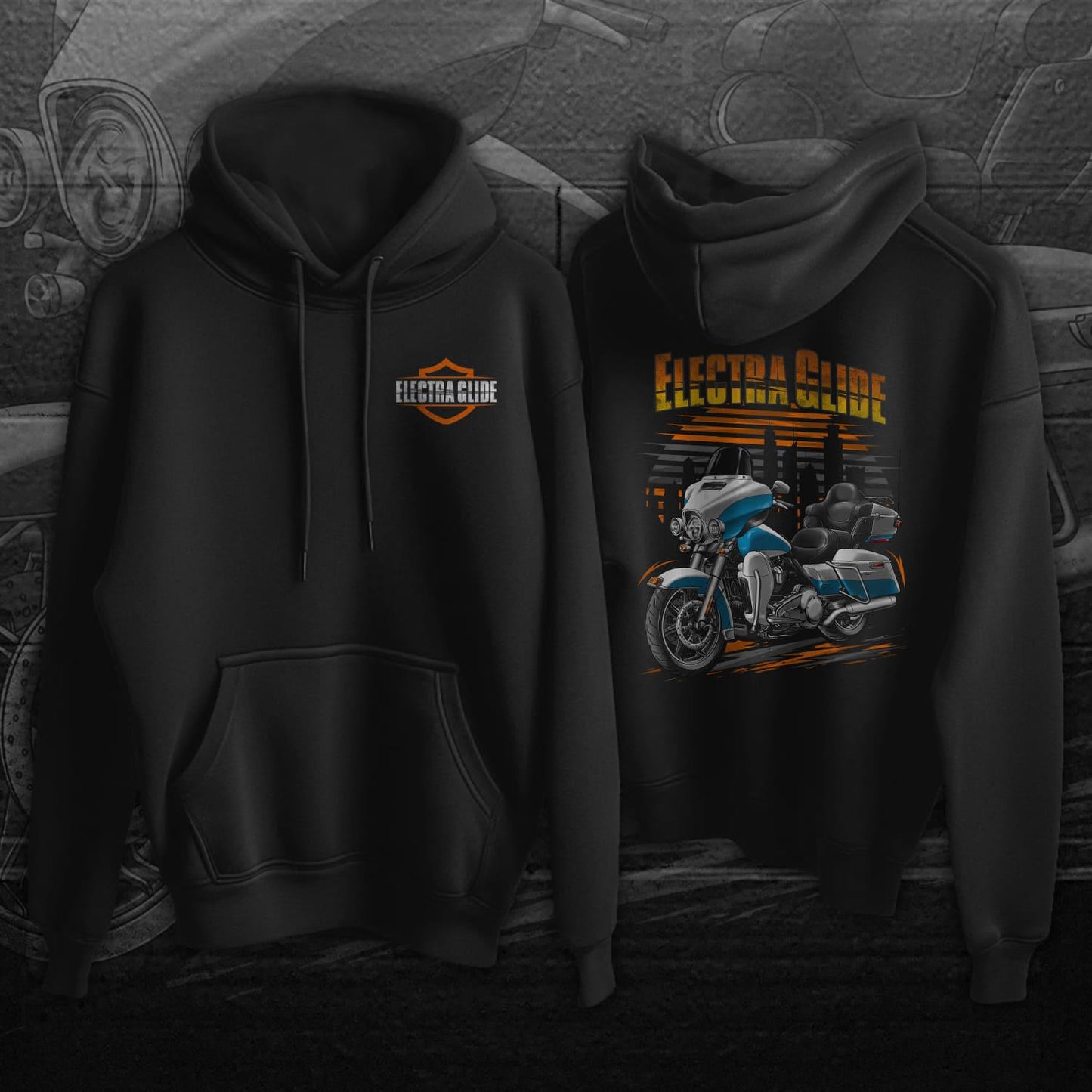 Harley Electra Glide Ultra Classic FLHTCU & FLHTCUI 2016-18 Inspired Hoodie - Biker Motorcycle Sweatshirt