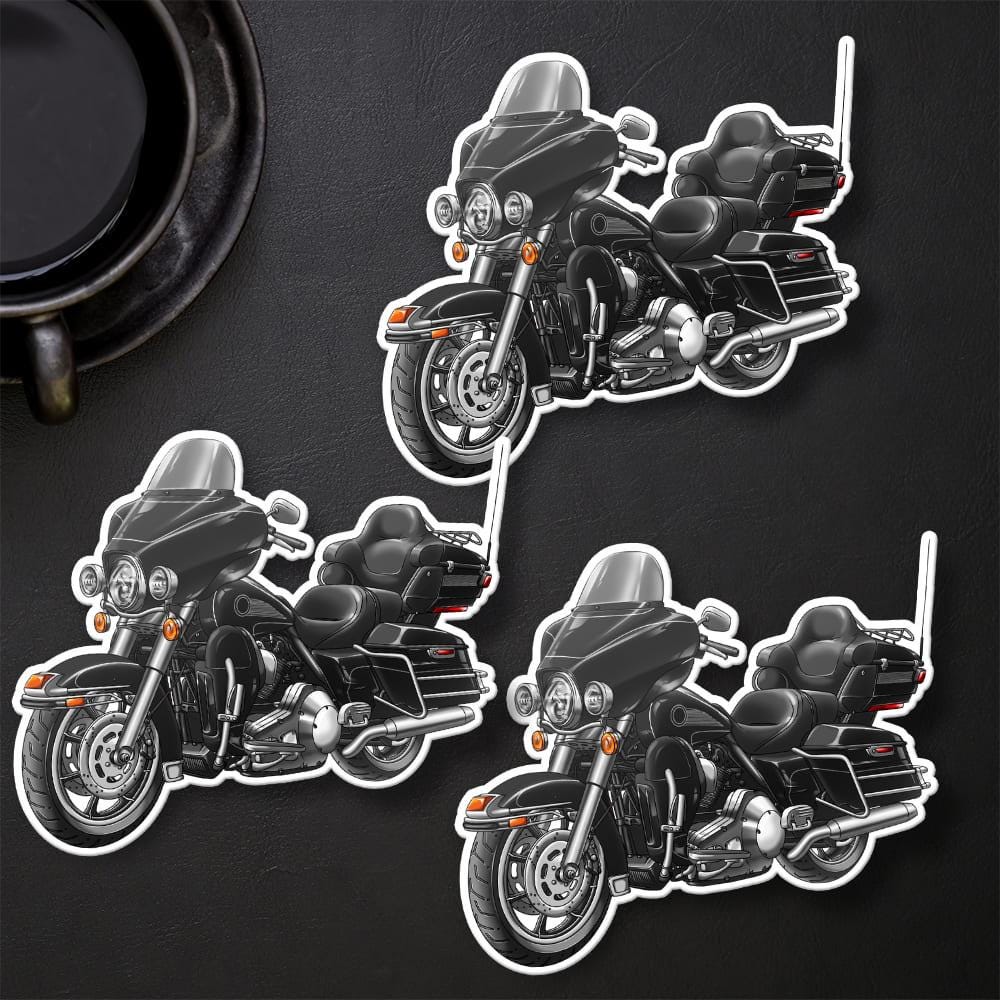 Harley Electra Glide Ultra Classic FLHTCU & FLHTCUI 2009-10 Inspired Stickers - Set of 3 Biker Motorcycle Decals