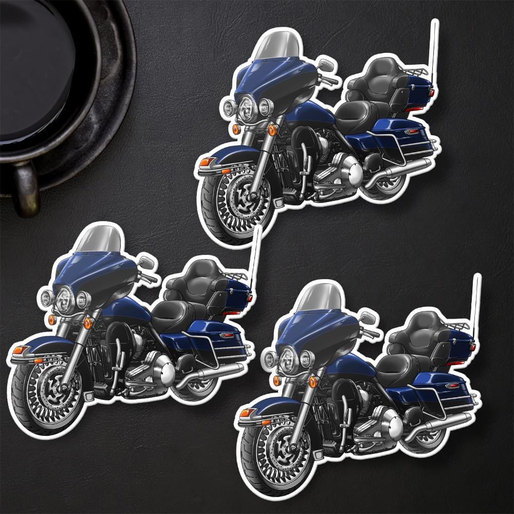 arley Electra Glide Ultra Classic FLHTCU & FLHTCUI 2012-13 Inspired Stickers - Set of 3 Biker Motorcycle Decals