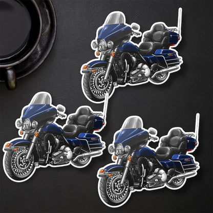 arley Electra Glide Ultra Classic FLHTCU & FLHTCUI 2012-13 Inspired Stickers - Set of 3 Biker Motorcycle Decals