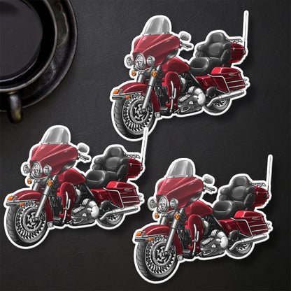 Harley Electra Glide Ultra Classic FLHTCU & FLHTCUI 2012-13 Inspired Stickers - Set of 3 Biker Motorcycle Decals