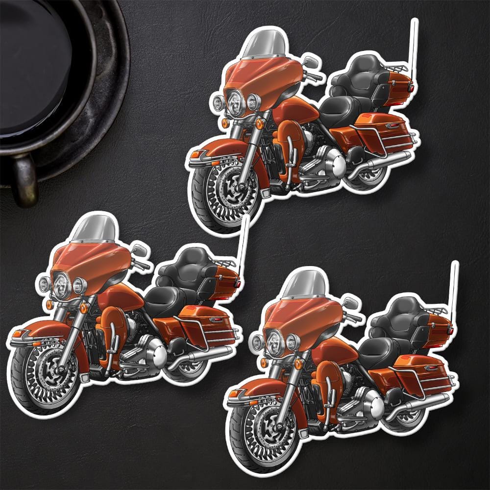 Harley Electra Glide Ultra Classic FLHTCU & FLHTCUI 2012-13 Inspired Stickers - Set of 3 Biker Motorcycle Decals